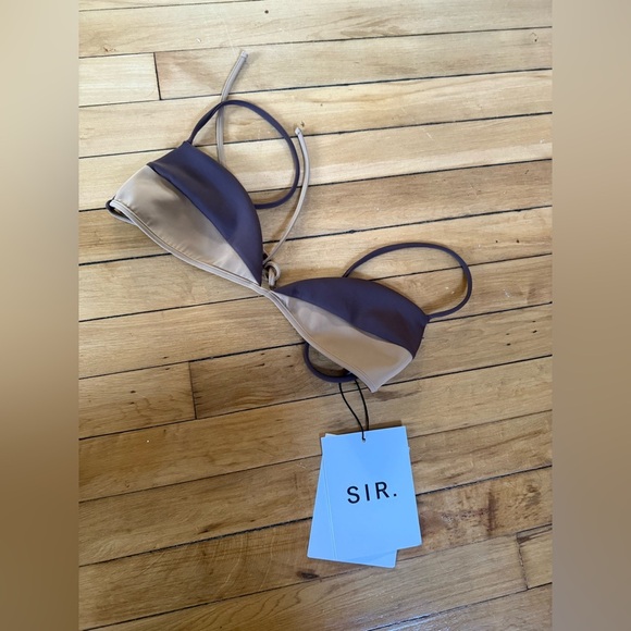 NWT SIR Jeanne bikini top in chocolate/tan - Picture 1 of 6